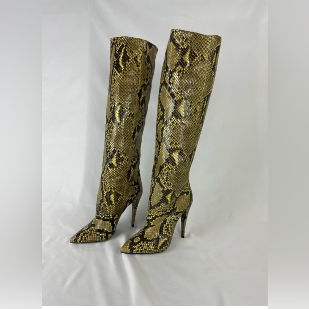 Saint Laurent - - Abby Python Boots